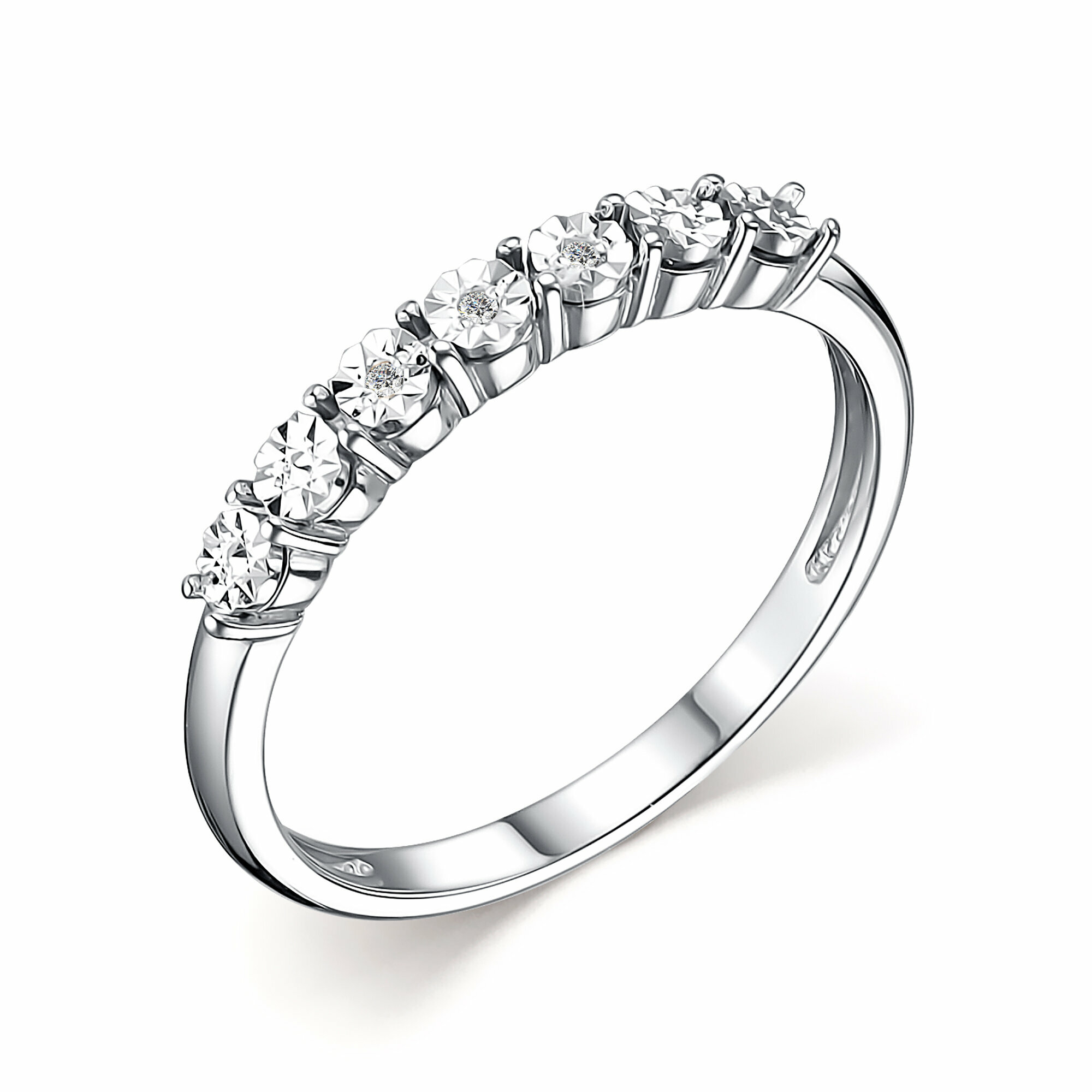 Кольцо Diamant online, серебро, 925 проба, бриллиант