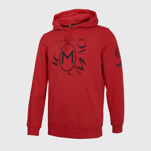 фото Толстовка puma толстовка puma milan ftblcore graphic 77231601, размер l, красный