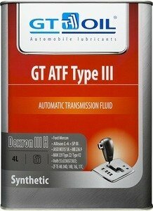 Масло трансмиссионное gt oil 4л синтетика gt atf type iii dexron iii