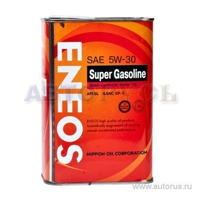 Масло моторное eneos super gasoline sl 5w-30 полусинтетическое 0,94 л oil1358
