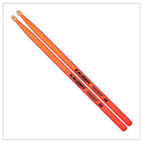 Барабанные палочки 5B KALEDIN DRUMSTICKS 7KLHBOR5B ORANGE, флуорисцентные