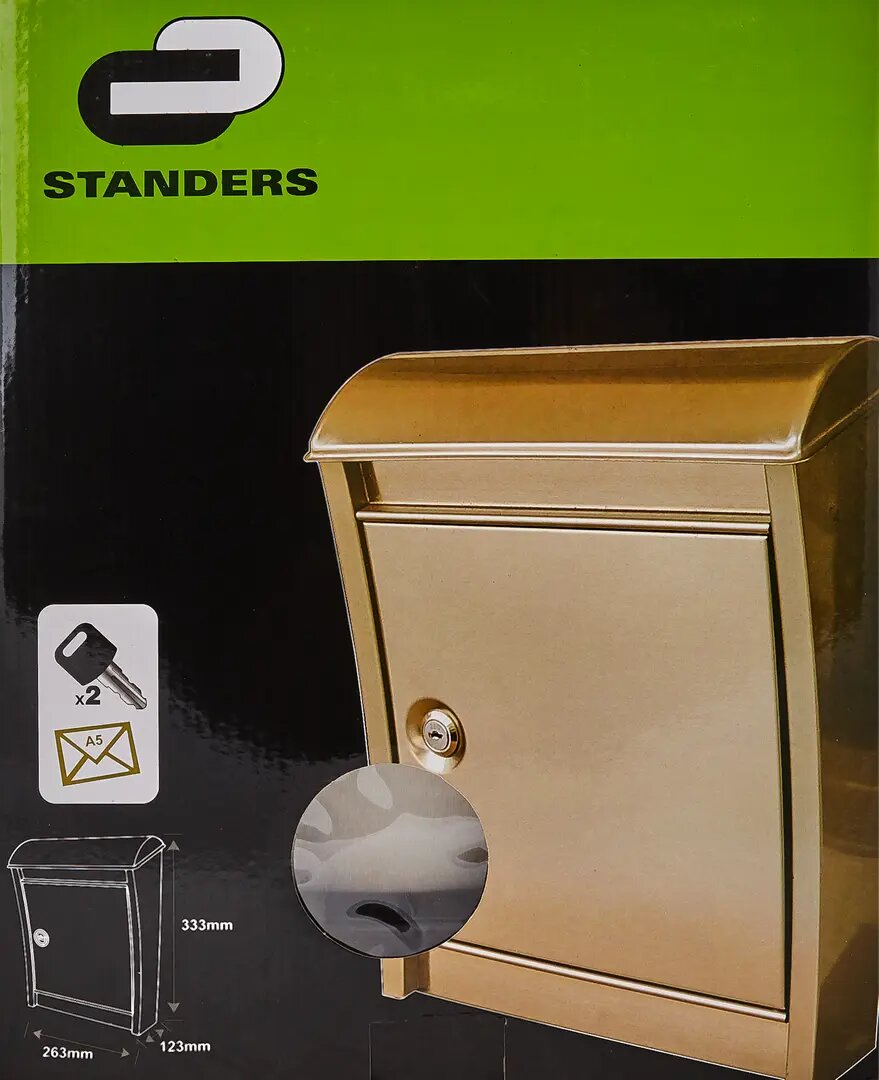 Почтовый ящик Standers 26.3x33.3x12.3 см нержавеющая сталь цвет серый - фотография № 6