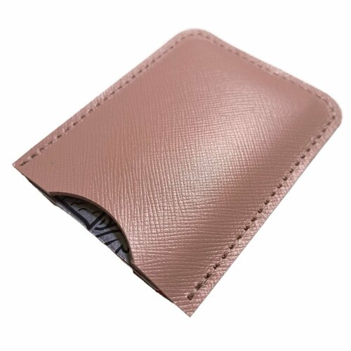 Кредитница SkinType Cardholder Saffiano, с тиснением, зернистая, бежевый