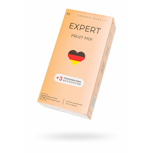 Презервативы гладкие фруктовые ароматизированные EXPERT Fruit Mix Germany розовый 15 шт.