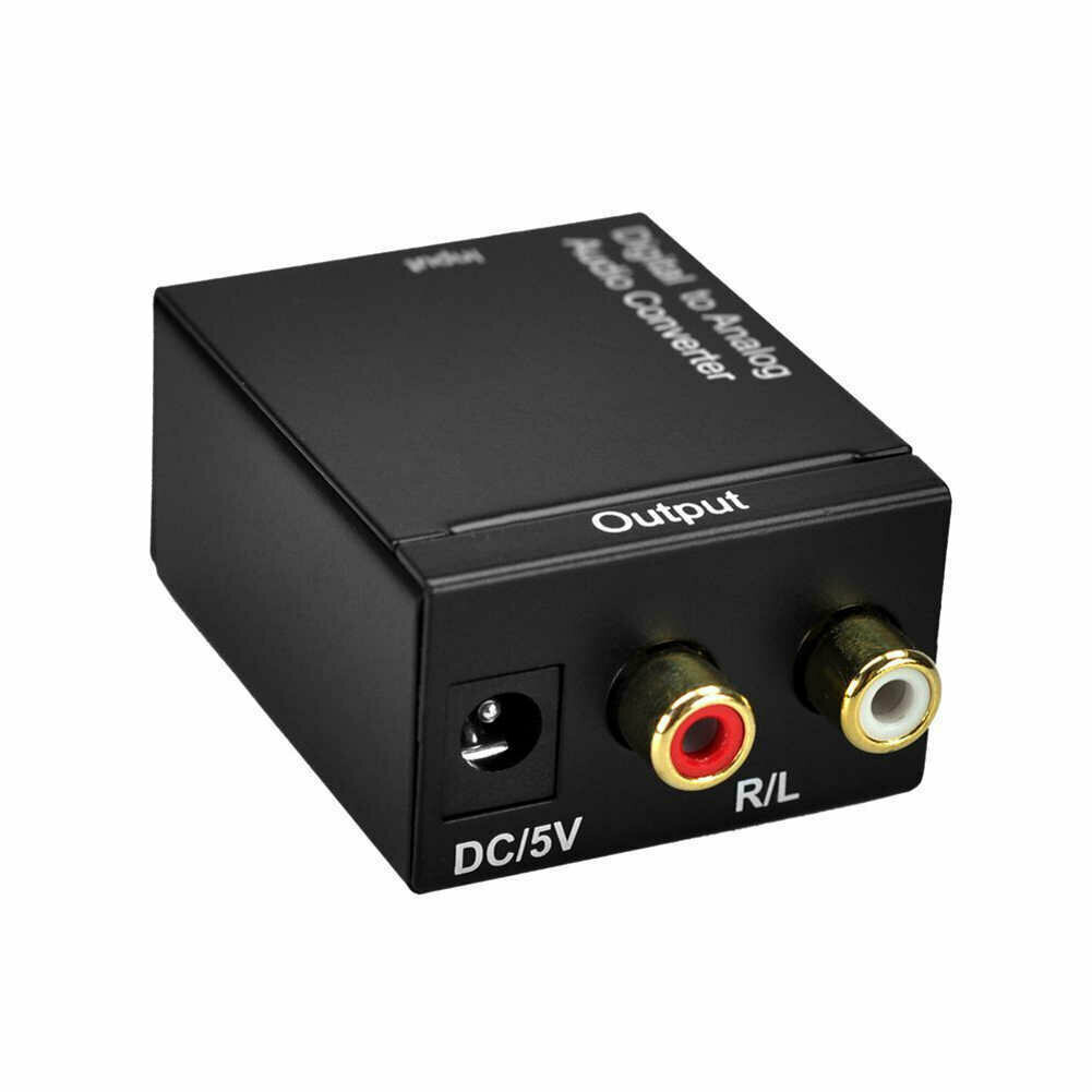 Адаптер AV Converter Toslink 285C ( С цифрового coaxial / toslink в аналоговый AV аудио сигнал ) С оптическим кабелем и Адаптером питания