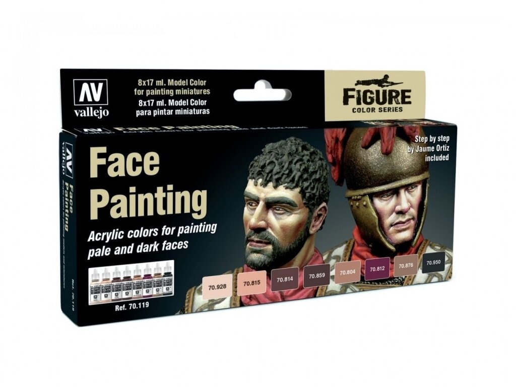 Набор акриловых красок Vallejo Model Color Series - Face Painting Set 70119 (8 красок по 17 мл)