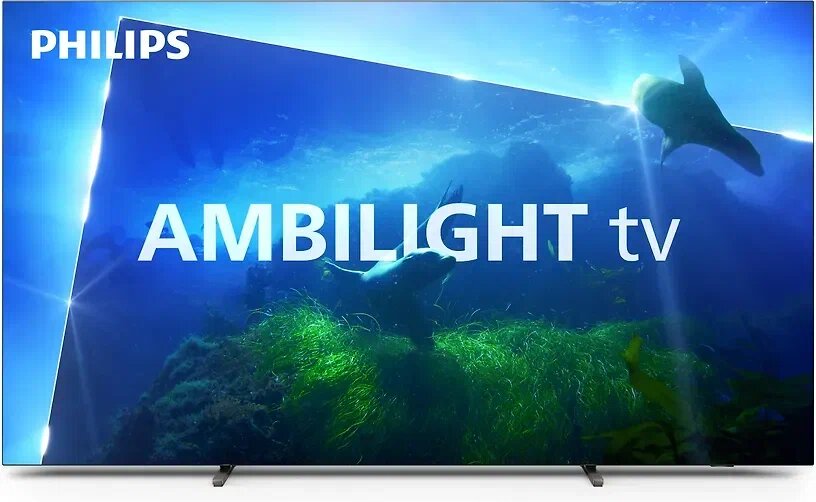 Телевизор 77″ Philips 77OLED808, OLED EX, 4K UHD, Google TV, Ambilight