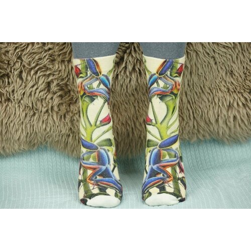 фото Носки шерстянки, размер 35/38, желтый, оранжевый