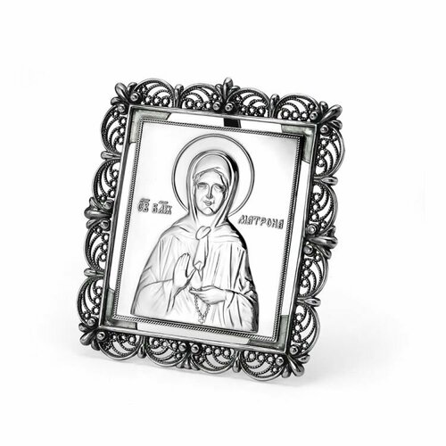 Серебряная икона Матрона Московская Б93010778М