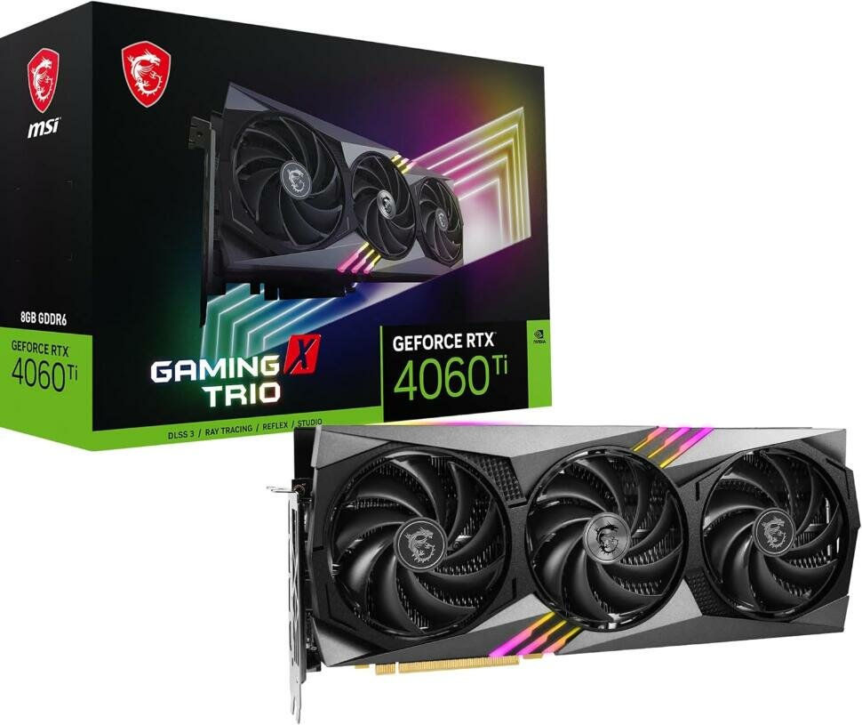 Видеокарта MSI GeForce RTX 4060 Ti GAMING X TRIO 8G