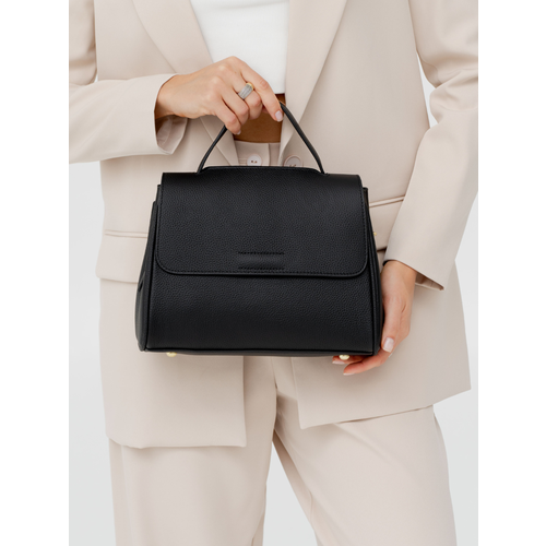 фото Сумка кросс-боди faustini 8832-black, фактура зернистая, черный