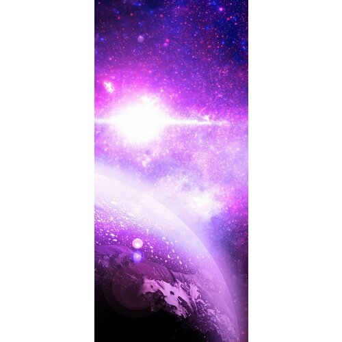 фотошторы фиолетовая планета ш150xв175 см 2шт блэкаут на тесьме Самоклеящиеся фотообои Фиолетовая планета, размер: 90x200 см