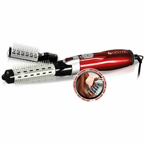 Фен-щетка Centek CT-2053 800W 2 щетки круглая и полукруглая 26мм диаметр 2 скорости 190300₽