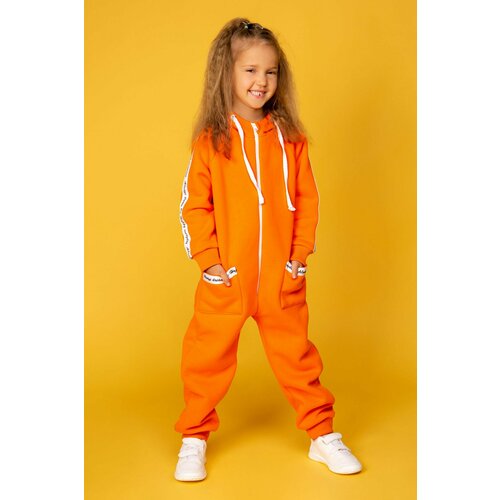 фото Комбинезон little world of alena размер 104, оранжевый