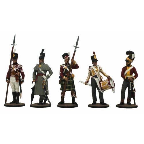 Наполеоновские войны: Английская Армия №2ЕК (5 э) набор оловянных солдатиков сувенирный покрас в картонной коробке