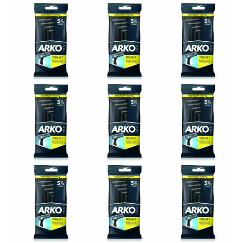 Arko Станок одноразовый Regular 2,5 шт,9 уп станки для бритья arko men 2 лезвия одноразовые 5 шт
