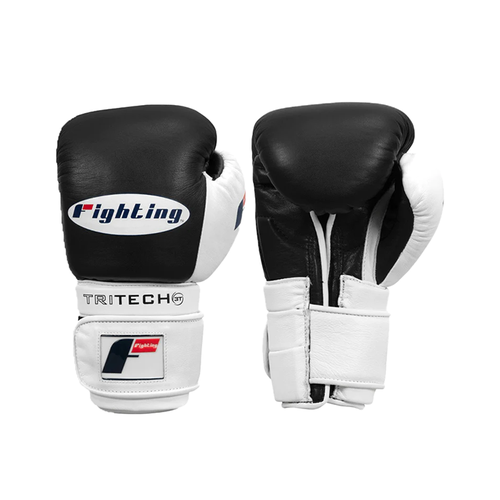 Боксерские перчатки FIGHTING SPORT Tri-Tech Tenacious Black/White (14 унций)