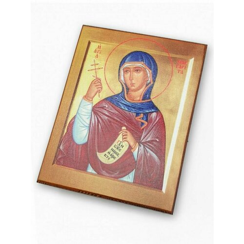 рисунок на ткани конёк 9329 св маргарита антиохийская 20х25 см Икона Великомученица Марина (Маргарита) Антиохийская 20х25 см