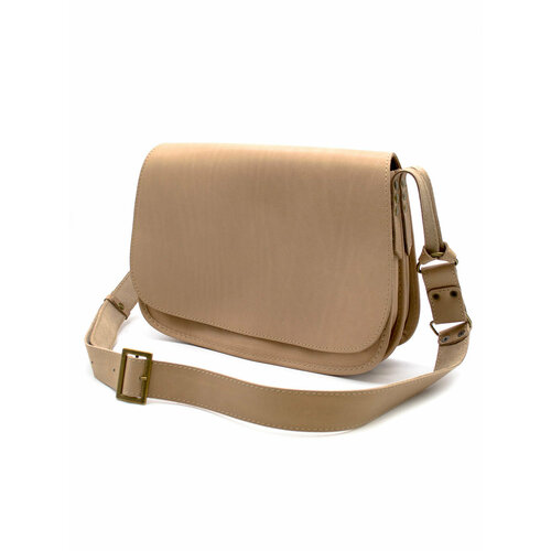 Сумка мессенджер ЭклектикАрт, фактура гладкая, белый, бежевый