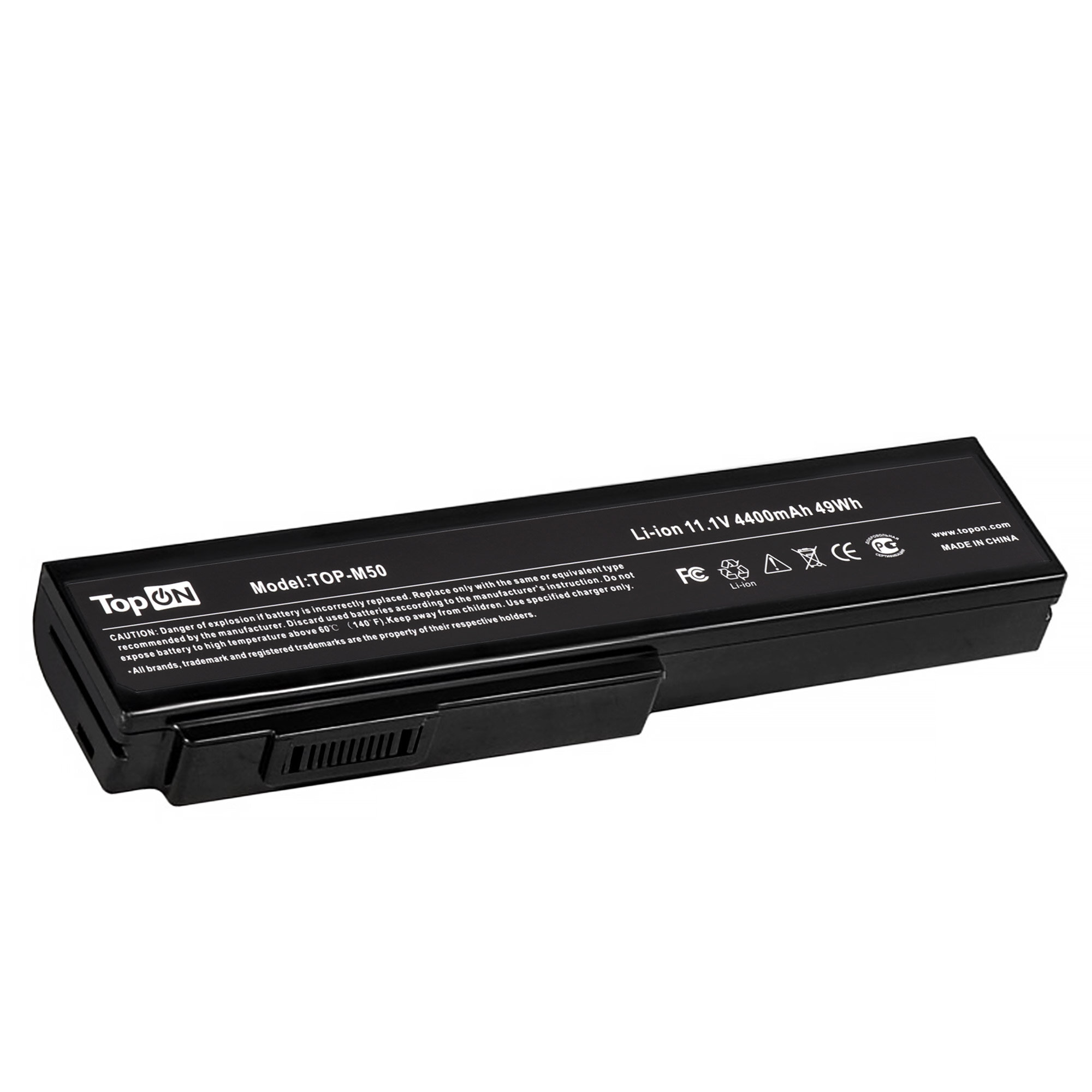 Аккумулятор для ноутбука Asus M50, M60, G50, G60, X55, X57, N43S, N52, N61VF Series. 11.1V 4400mAh 49Wh. PN: A32-M50, A33-M50.