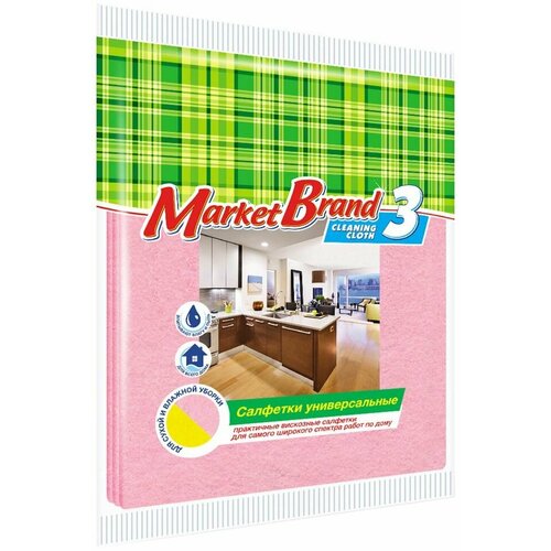 Салфетки Market Brand универсальные 3шт х3шт