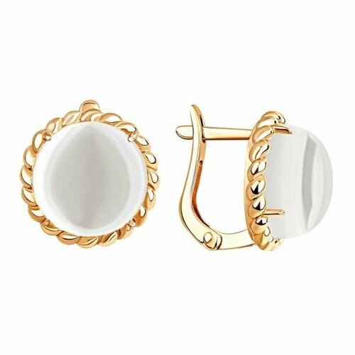 Серьги KRASNOE, серебро, 925 проба, горный хрусталь, красный