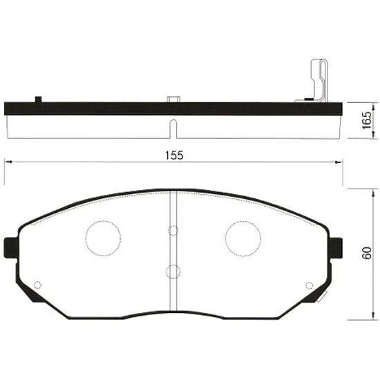 Колодки тормозные передние Sangsin Brake для Kia Sorento 2.4/3.5L+CRDI 02->, 4 шт