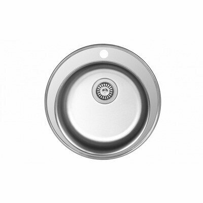 фото Нержавеющая кухонная мойка LEDEME с одной чашей D-51 см. (+сифон)