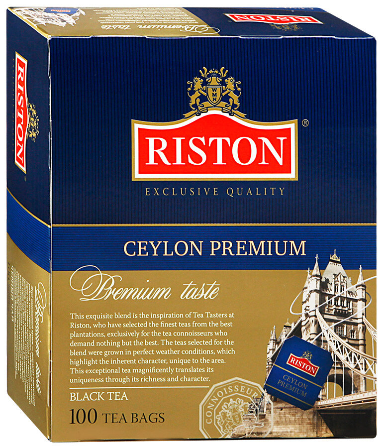 Чай черный в пакетиках Riston Ceylon, 100 шт, 200 г