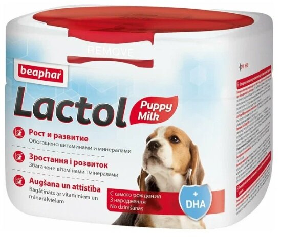 Сухое молоко Beaphar "Lactol Puppy Milk" Молочная смесь для щенков банка, 250 гр (1 банка)