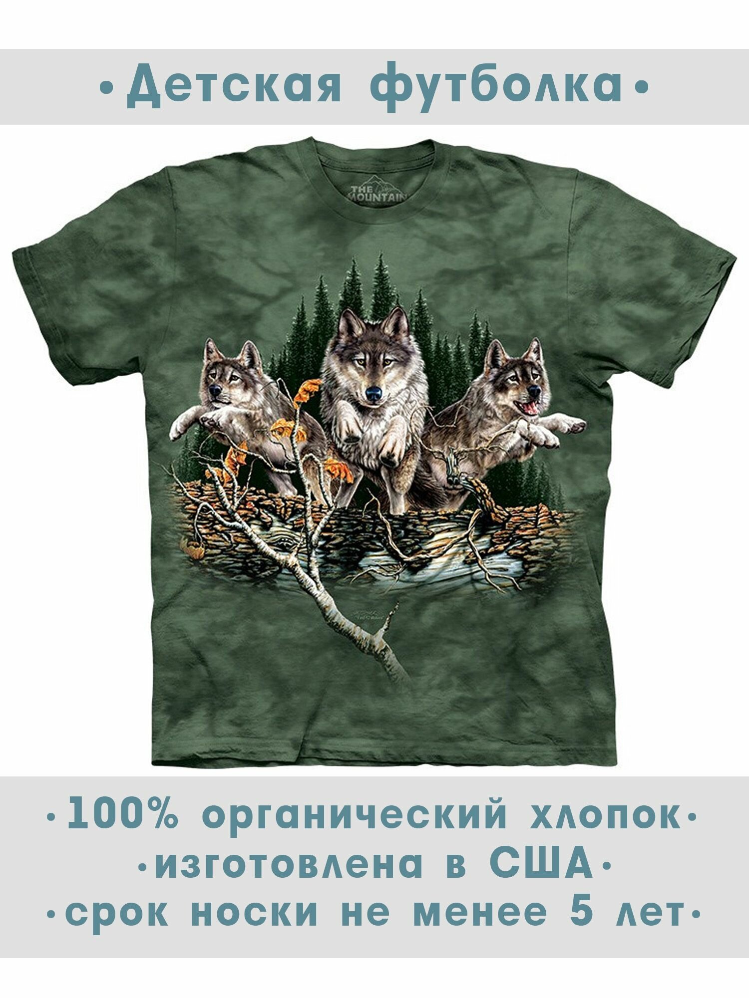 Футболка детская The Mountain "Find 12 Wolves"