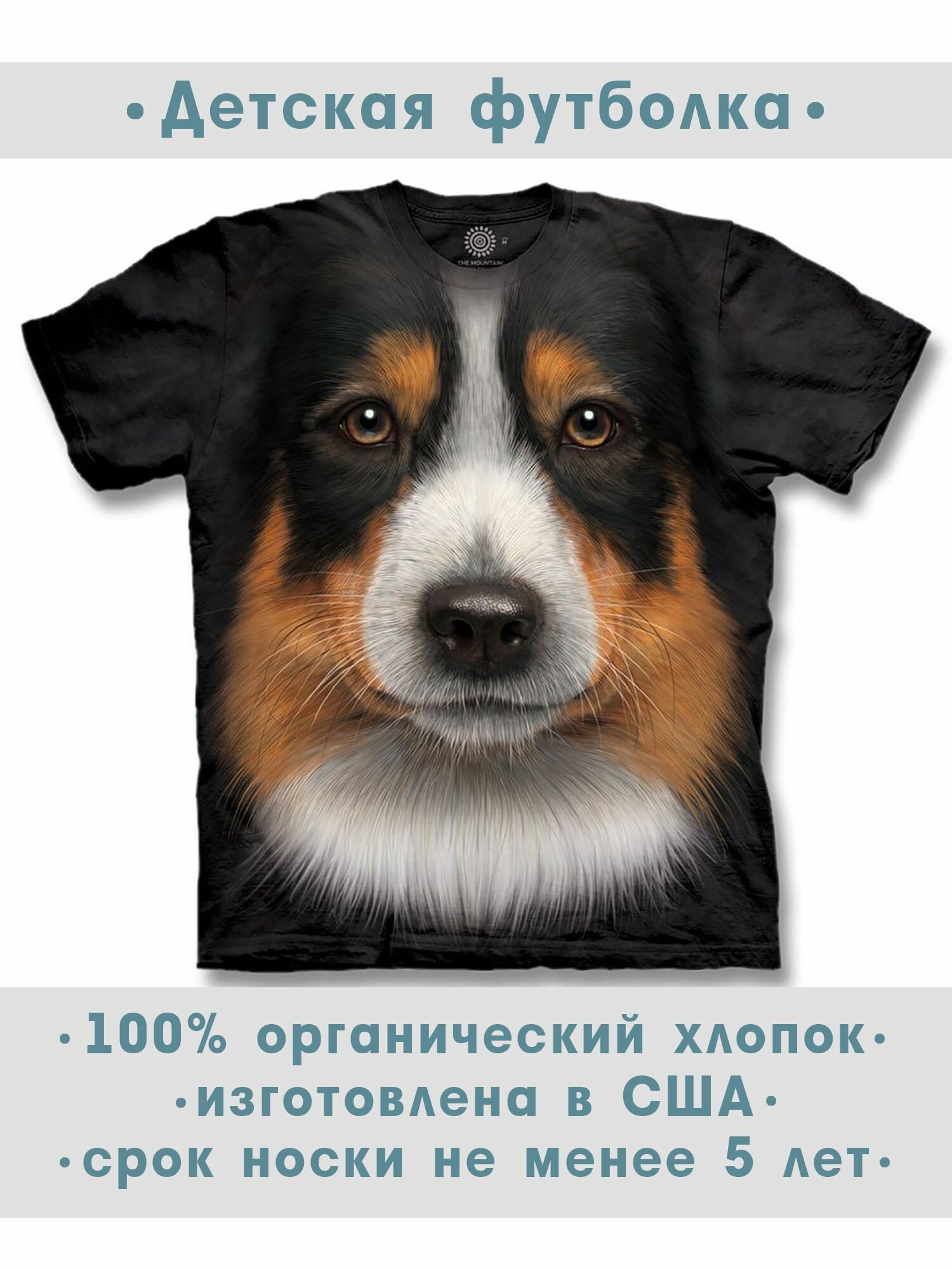 Футболка детская The Mountain "Australian Shepherd"
