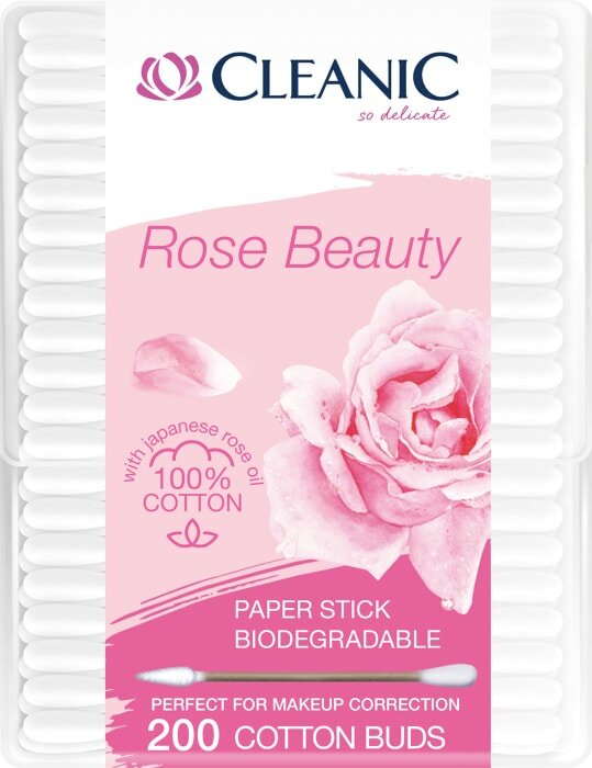 Ватные палочки Cleanic Rose Beauty Гигиенические 200шт