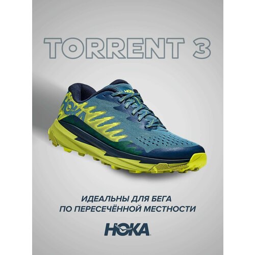 Кроссовки HOKA, полнота D, размер US9.5D/UK9/EU43 1/3/JPN27.5, желтый, синий