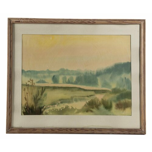 Картина Утро автор Боева А Ф бумага акварель СССР 1986 г 3816₽