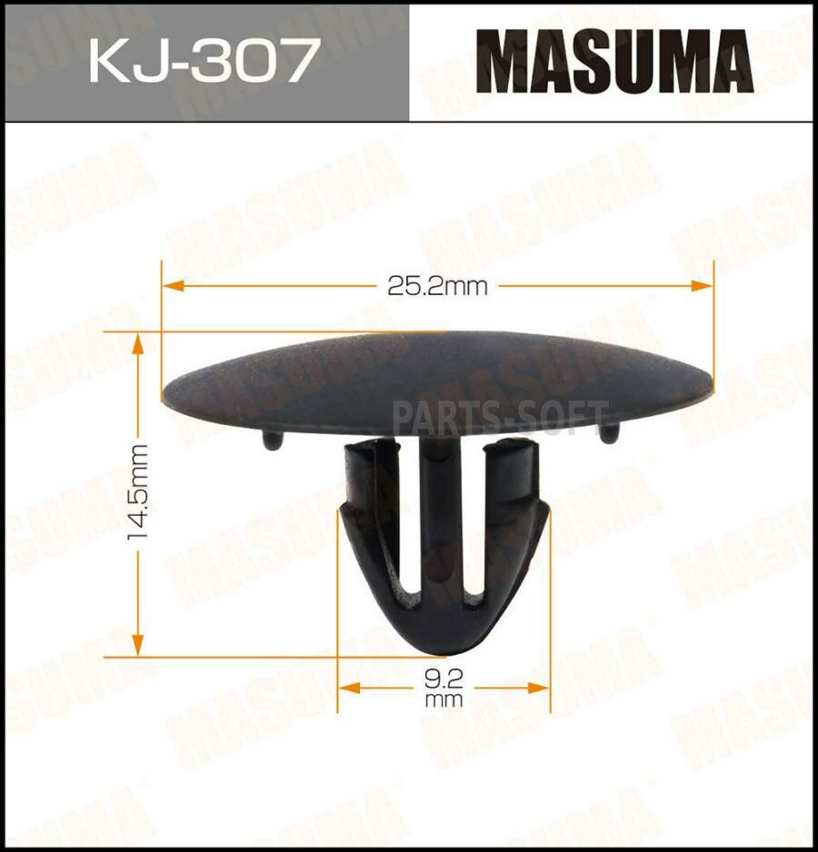 MASUMA KJ307 KJ307 MASUMA клипса KS0765 9046709050