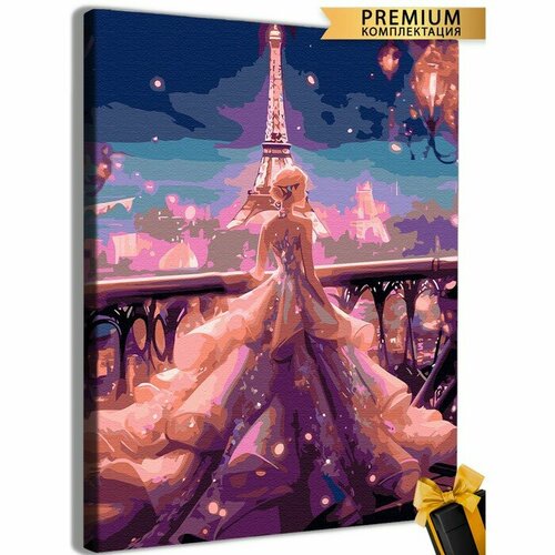 Картина по номерам «Принцесса в пышном платье в Париже» 40 × 50 см картина по номерам эмили в париже 3 40x60