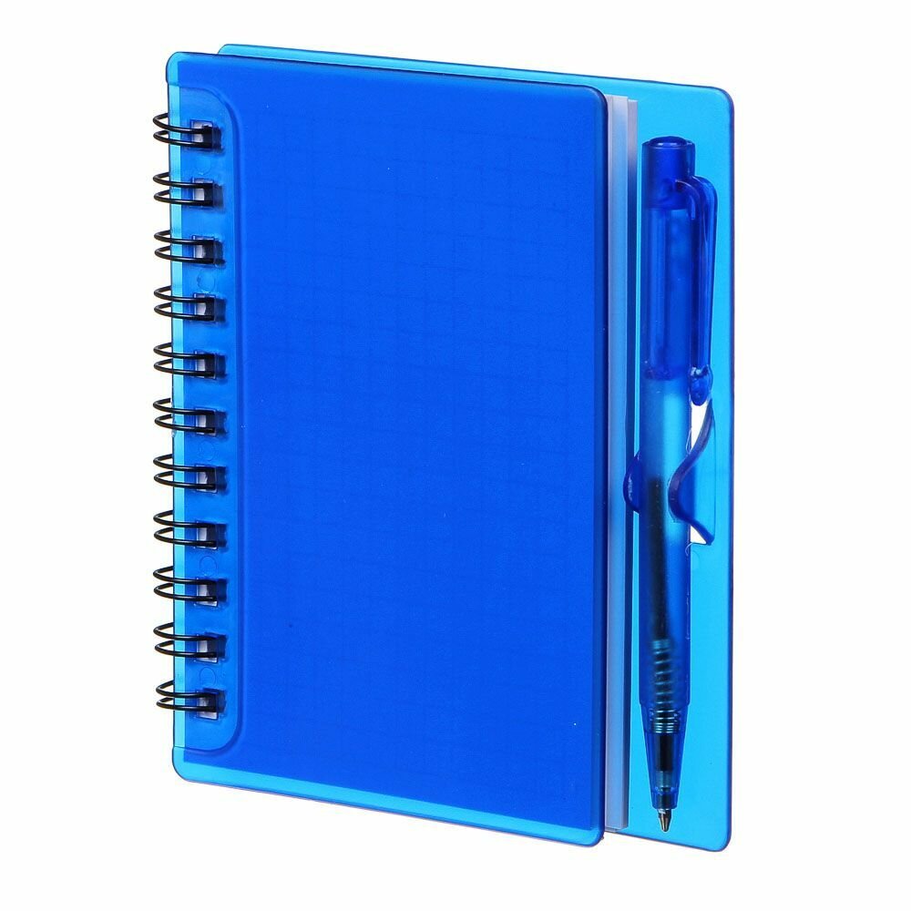 Книжка записная Clipstudio с ручкой в клетку 9.5*11см 80л в ассортименте - фото №5