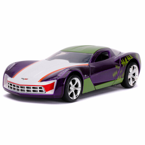 Модель Машинки Jada Toys Hollywood Rides 1:32 2009 Chevrolet Corvette Stingray Concept (Joker) 32096 сборные модели revell сборная модель спортивный автомобиль corvette stingray 2014