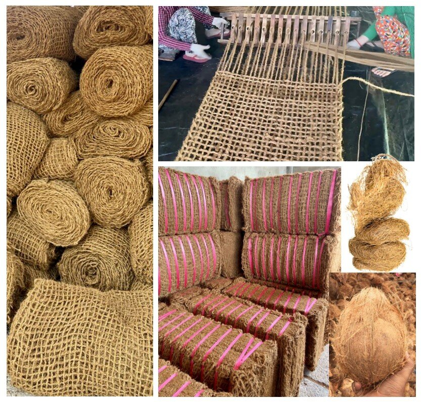 Кокосовая сетка 700 гр. м2 Ролл 1м х 20м — фото 1