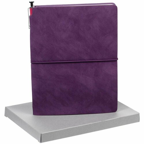 Набор Business Diary, фиолетовый, 16х21х2 см, искусственная кожа; металл; картон
