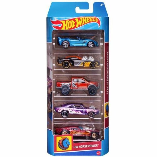 Набор машинок Mattel Hot wheels Подарочный набор из 5 машинок №18 набор машинок mattel hot wheels подарочный набор из 5 машинок 18