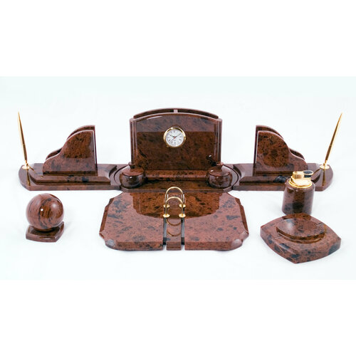 Настольный набор 0032-Р обсидиановый 7 предметов