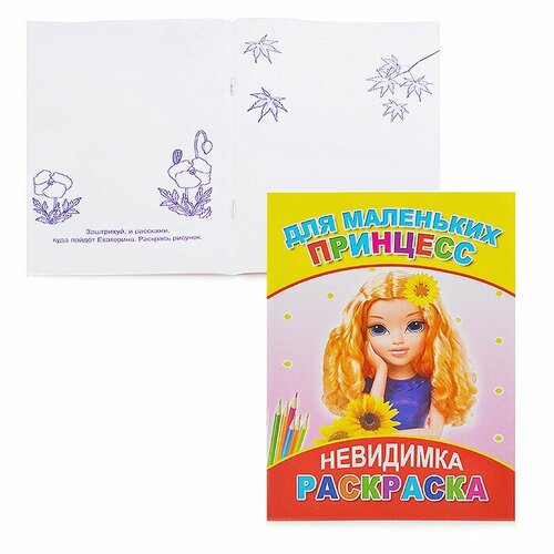Книга-раскраска. Невидимка. Для маленьких принцесс 6+