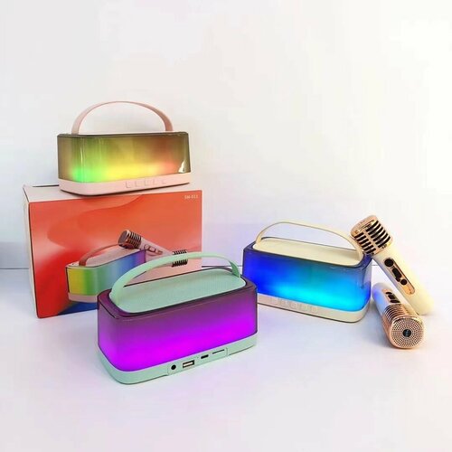 Беспроводная колонка SM-011 с микрофонами и LED подсветкой 389000₽