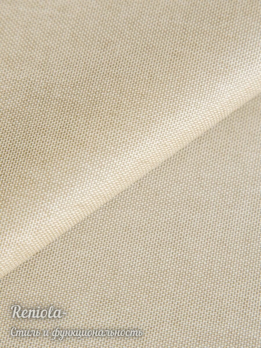 Скатерть на стол Reniola, ПВХ, водонепроницаемая, бежевая, 140x110см — фото 1