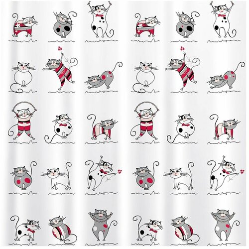 Штора для ванны VANSTORE Peva Cats180х180 см многоцветный