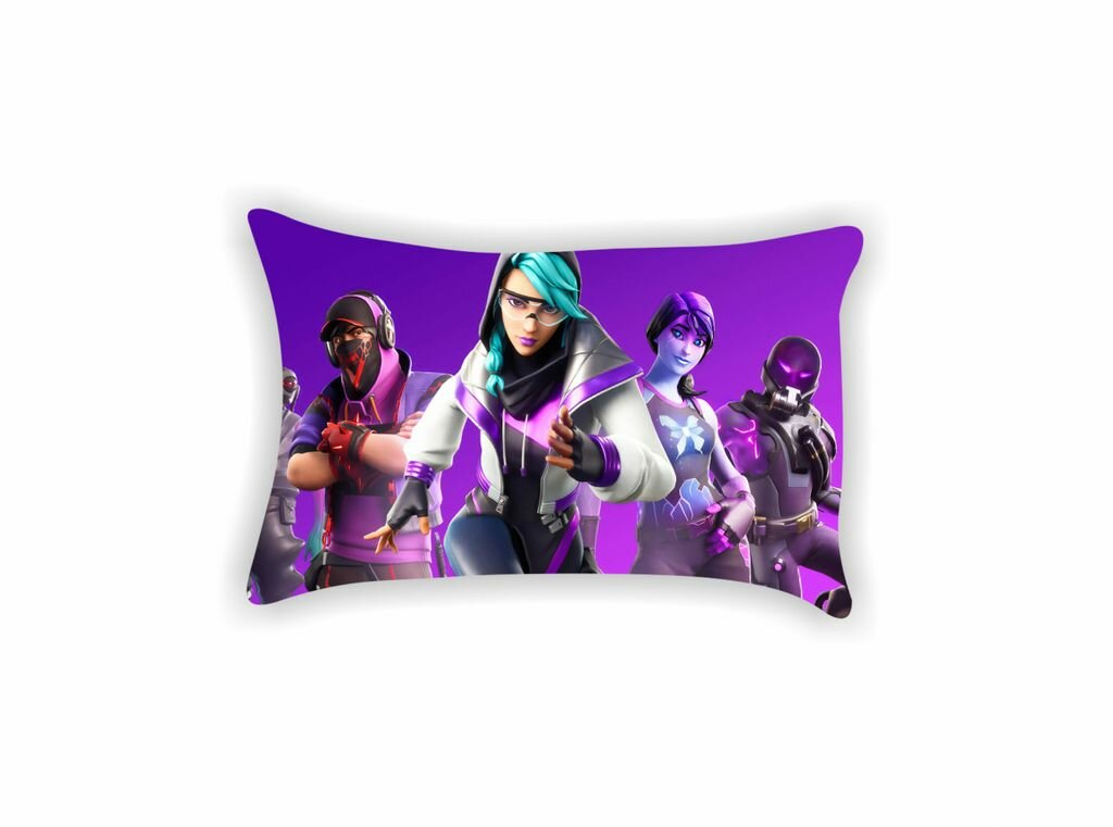 Подушка Fortnite, Фортнайт №49, картинка С одной стороны