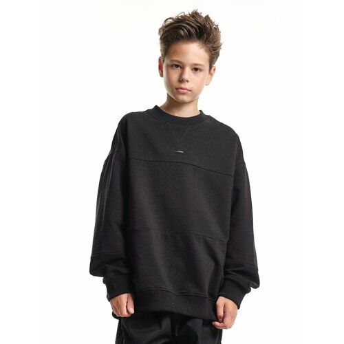 Свитшот Mini Maxi, размер 140, черный свитшот для мальчика m d цвет черный wjk17032ms21 размер 140