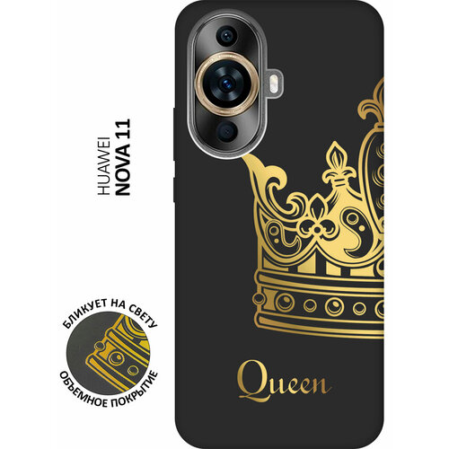 Матовый чехол True Queen для Huawei nova 11 / Хуавей нова 11 с 3D эффектом черный матовый чехол true queen для oneplus 11 ванплюс 11 с 3d эффектом черный